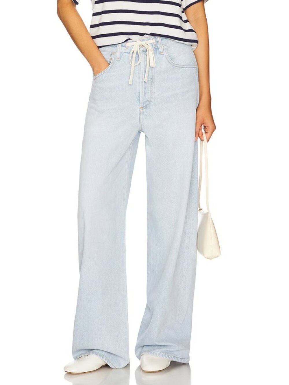 NEW $298 CITIZENS OF HUMANITY BRYNN DRAWSTRING HIGH RISE JEANS IN BLUE SIZE 28